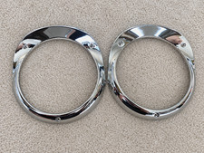 1956 Chevy Belair 210 150 Nomad Sedan Headlamp Headlight Bezel Chrome Pair