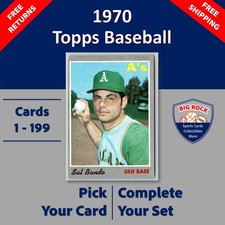 1970 Topps Baseball Card Singles #1 –199 – Pick Your Card – Complete Your Set
