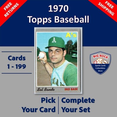 1970 Topps Baseball Card Singles #1  199   Pick Your Card   Complete Your Set