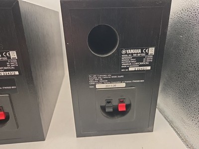 Set of 2 Yamaha NS-BP100 speakers - TESTED WORKS - Black W/ Grills