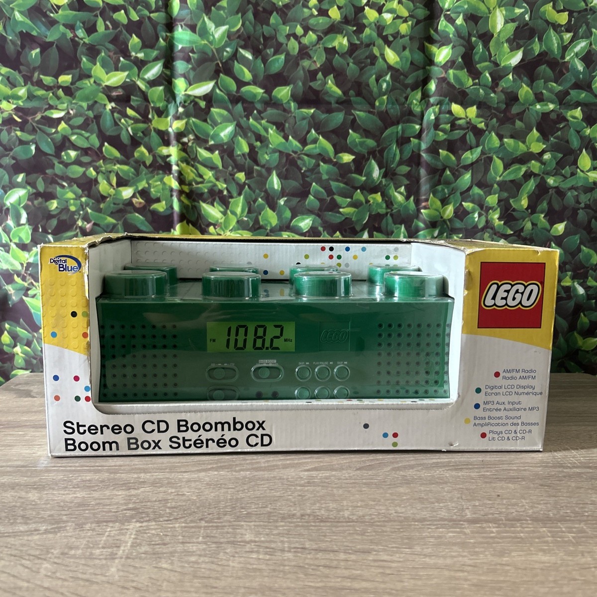 New In Box Green Brick Lego CD Boombox Player Stereo AM/FM Radio