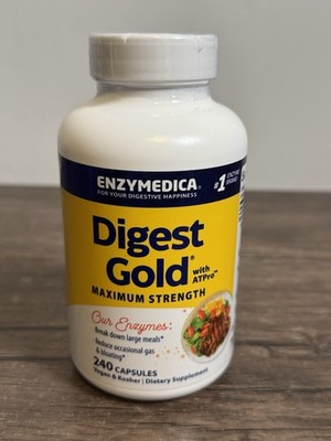 Enzymedica Digest Gold Max Strength w/ ATPro - 240 Caps, Exp 1/2028
