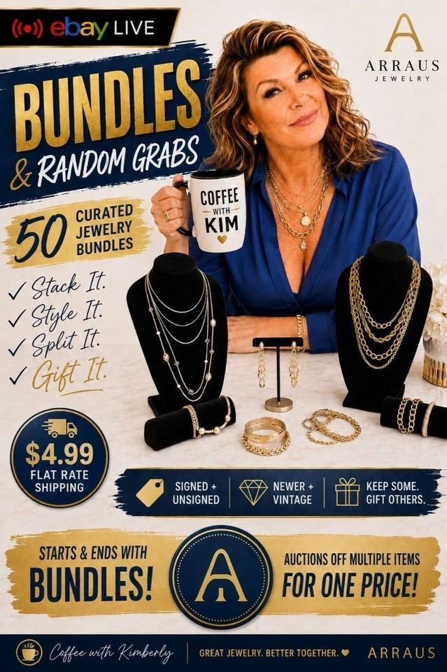Curated Gold-Tone Jewelry Bundles + Fashion Jewelry Singles, Stacked Styled