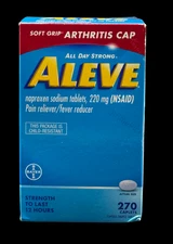 Aleve 270ct 💊 220mg NSAID Pain Relief – Exp 08/2026 – Long Lasting Caplets