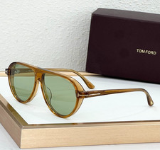 TOM FORD FT1023 Unisex Gift Edition Amber Frame / Green Mirror Lens Sunglasses