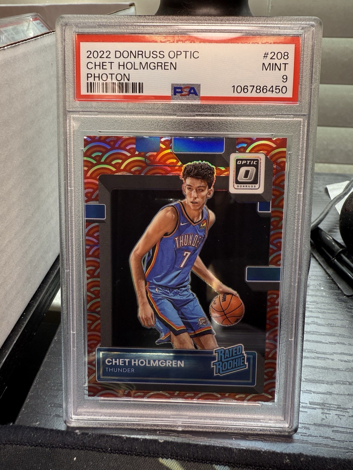 2022 PANINI DONRUSS OPTIC PHOTON #208 CHET HOLMGREN ROOKIE RC PSA 9