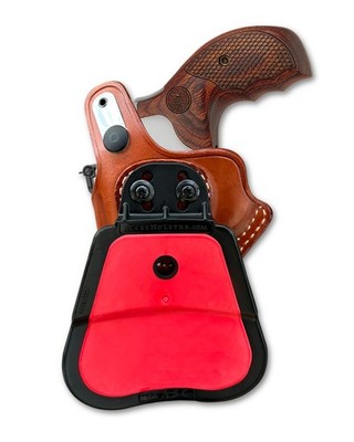 Leather OWB Paddle Holster For S&W Model 686 4" .357 Mag – Right Hand, Brown
