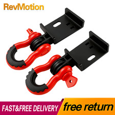 Front Demon Tow Hook Brackets D Ring Shackles Fits 2009-2021 Toyota Tacoma