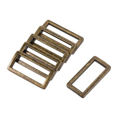 Metal Rectangle Ring Buckles 32x12.5mm for Bags Belts Tanned 6pcs
