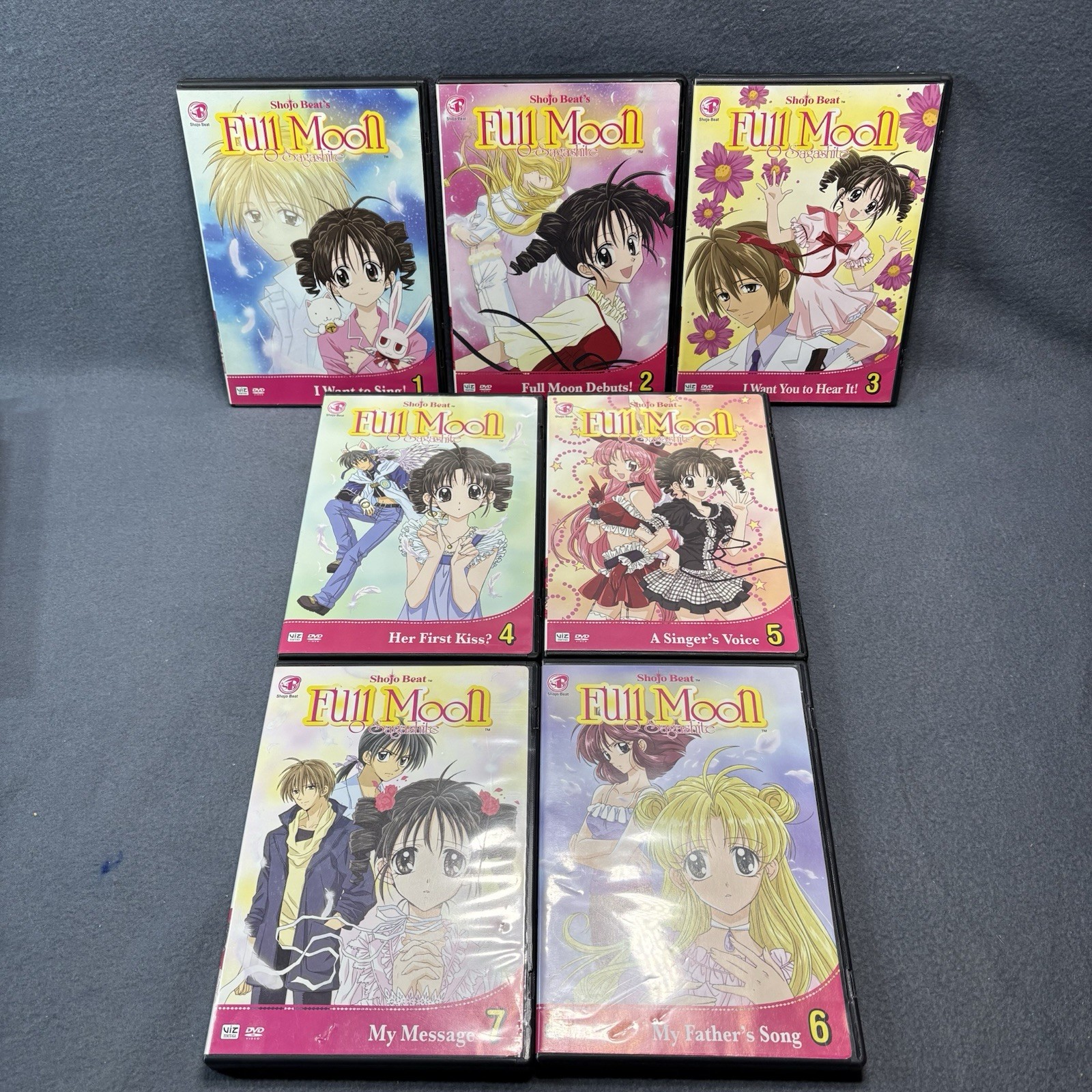 Full Moon O Sagshite 7 DVD Lot (Viz Media 2006) Volume 1 2 3 4 5 6 7