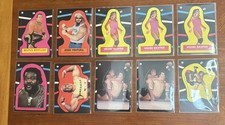 1985 Topps WWF sticker lot 10 stickers Hogan, Junkyard Dog, more... nm/nm-mt