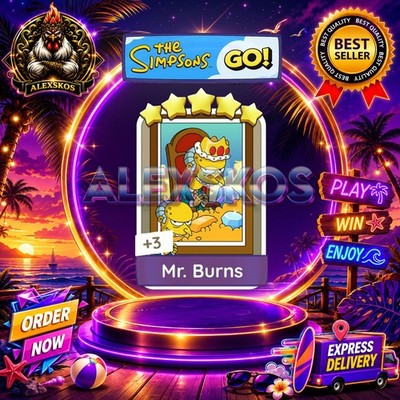 Mr. Burns  Monopoly Go Sticker MOGO The Simpsons Go! Stickers  FastDelivery