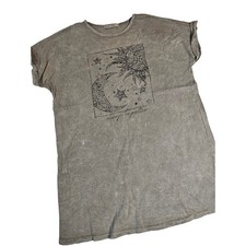 Vestido Camiseta Free Market Flying Tomato Celestial Sun Moon Gráfico Gris Marrón XL