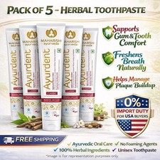 Maharishi Ayurveda Ayurdent Classic Toothpaste 75g Herbal Oral Care Pack 5