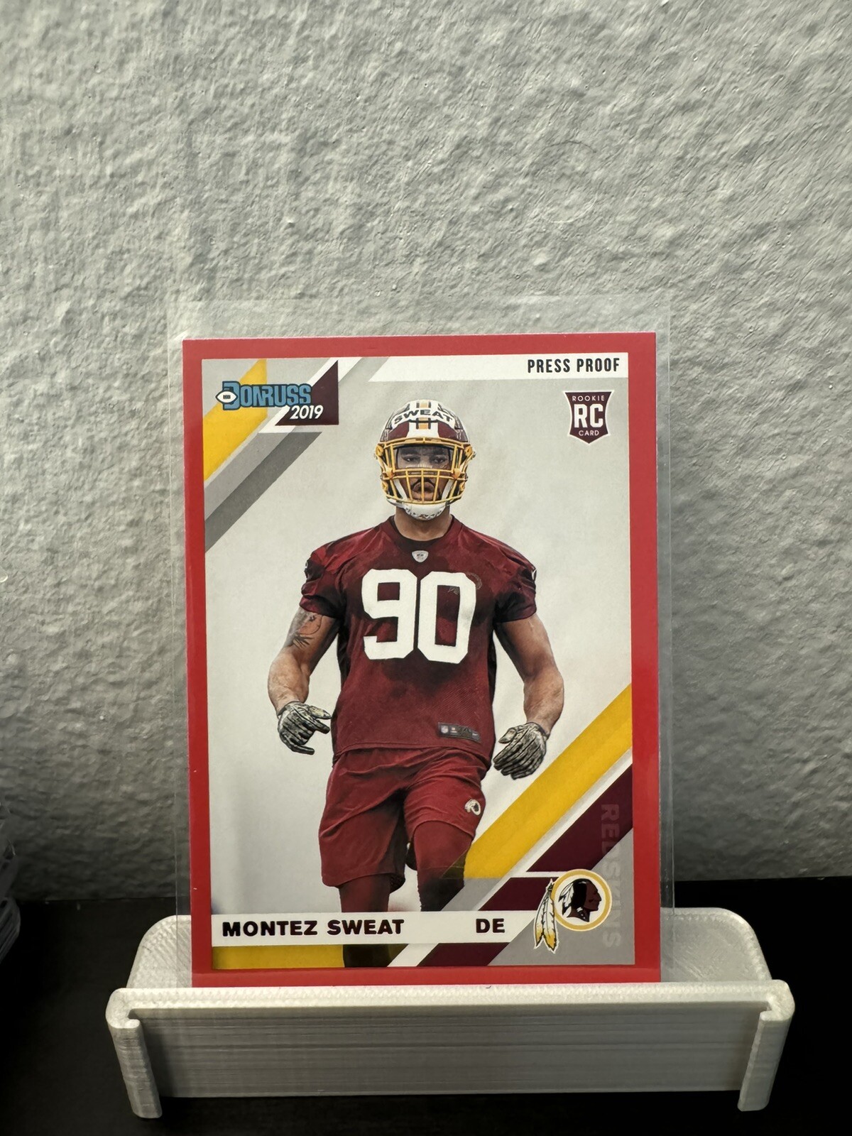 2019 Donruss Press Proof Red #260 Montez Sweat Commanders Bears Rookie