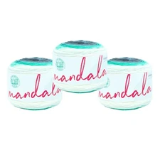 (3 Pack) Lion Brand Yarn 525-217M Mandala Yarn, Genie