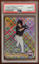 2019 Panini Elite- Aspirations Purple #16 Corbin Carroll 51/250 PSA 10!🔥POP 3🔥