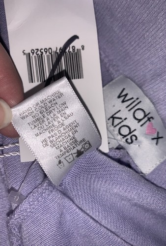 Wildfox Kids Lavender Purple Soft Pants Girls Size 6X NWT Raw Hem USA - Picture 7 of 9