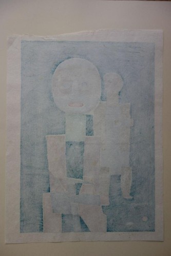 AZECHI UMETARO "Two Mountain Men" Signed Japanese Woodblock Print - Picture 8 of 9
