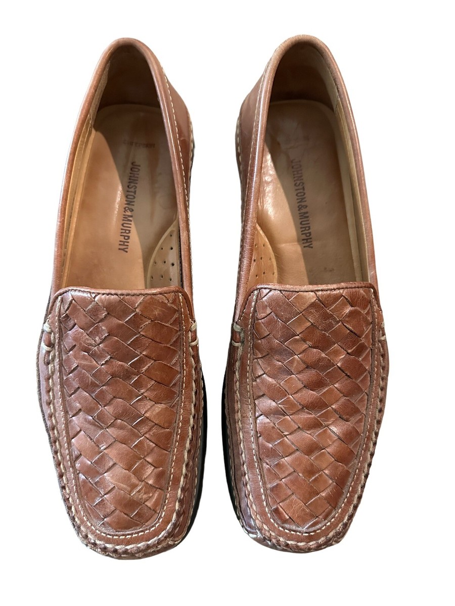 Johnston & Murphy Mens Tan Woven Leather Loafers 20-8543‎ Size 11.5 M Brazil Johnston murphy 20-8543 tidwell - Gem main image 3