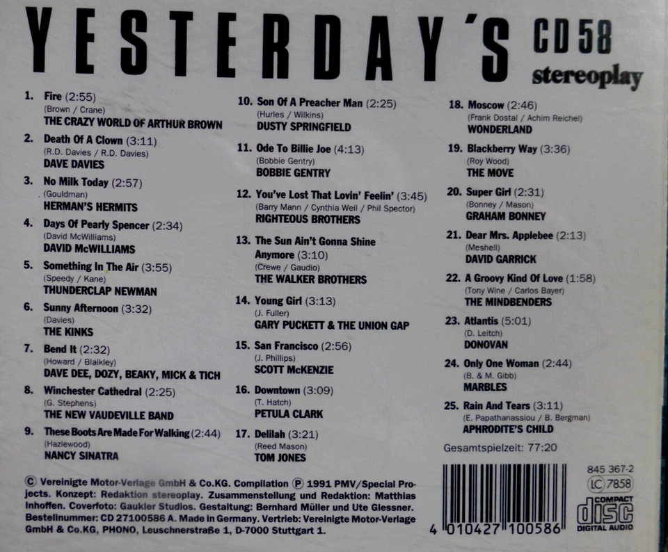 STEREOPLAY,CD58,YESTERDAYS,CD - Bild 4 von 4