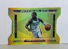 2020-21 Panini Obsidian Jaylen Brown SSP YELLOW FLOOD PITCH BLACK REFRACTOR 🍀🌠