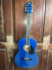 Johnson JG-100 Full Size Folk Steel String, Acoustic Student Guitar Sparkle Blue