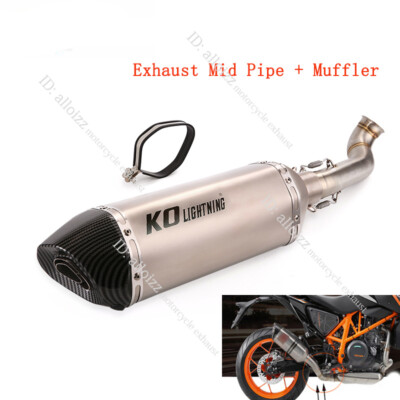 Exhaust System Pipe Mid Link Tube Muffler Tips  Modified For Duke 690 2012-2018