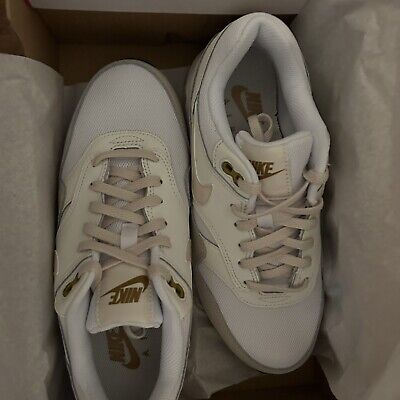 Nike Air Max 1 White/Bronzine/Barely Volt/Light Orewood Nike Air Max 1 White/Bronzine/Barely Volt/Light Orewood