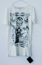 HAPPINESS+T SHIRT+BIANCA+NICOLAI LILIN+  M +DONNA+NUOVA+TATTOO+RUSSIA