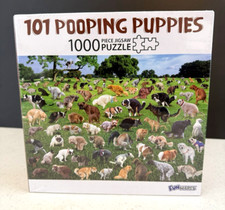 101 Pooping Puppies Fun Wares 1000 Piece Jigsaw Puzzle Humorous New/Sealed