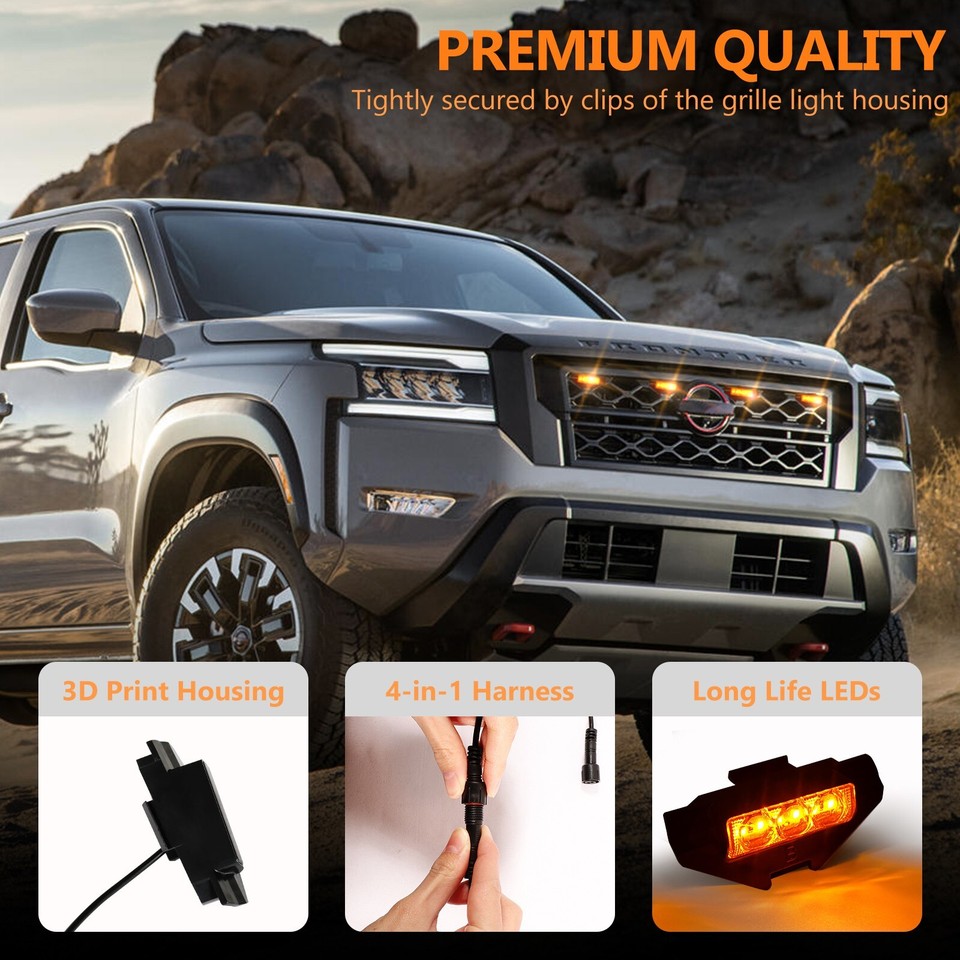 LED Grille Lights For 2022 2023 2024 Nissan Frontier S SV Pro4x OEM ...