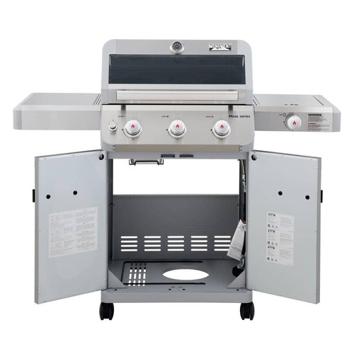 Monument Grills Propane Gas Grill 3-Burner in Stainless Steel W/ Clear View Lid - Picture 8 of 12
