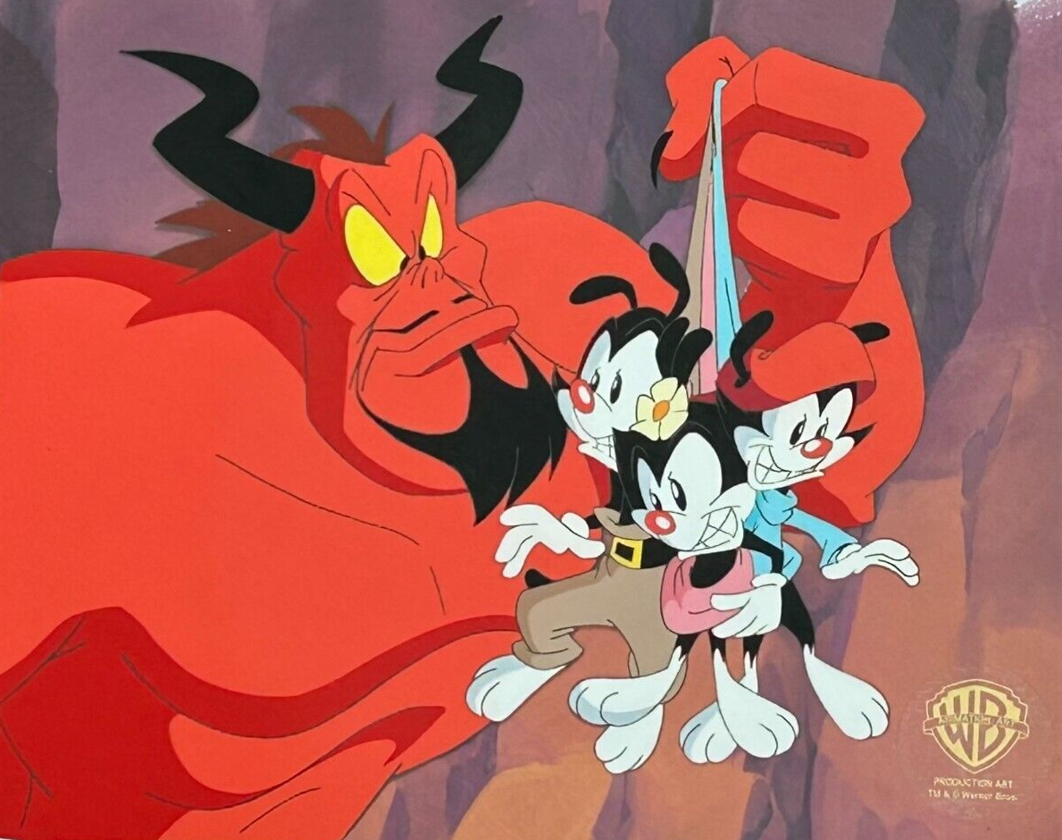 YAKKO WAKKO & DOT rare ANIMANIACS cel A67 HOT BOTHERED & BEDEVILED