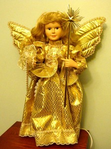 animated christmas angel doll