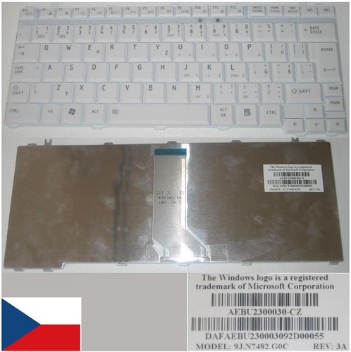 Tastiera qwerty Ceca Cz TOSHIBA A600 M800 U400 AEBU2300030-CZ 9J.N7482.G0C - Foto 1 di 1