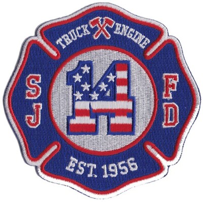 San Jose, CA Engine 14 Stars & Stripes Est 1956 Fire Patch NEW