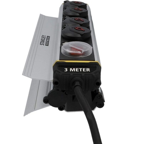 Stanley ALU Regleta De Enchufes 4-Fach Con Interruptor IP44 3m - Imagen 10 de 11