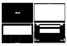 Carbon Vinyl Laptop Sticker Skin Decal Guard Cover for Asus PX555CB 15.6" 2022