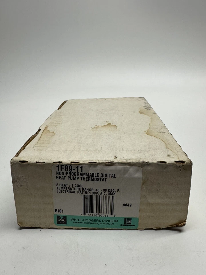 FACTORY SEALED White Rodgers digital thermostat for heat pumps 1F89-11 - Image 2 of 3