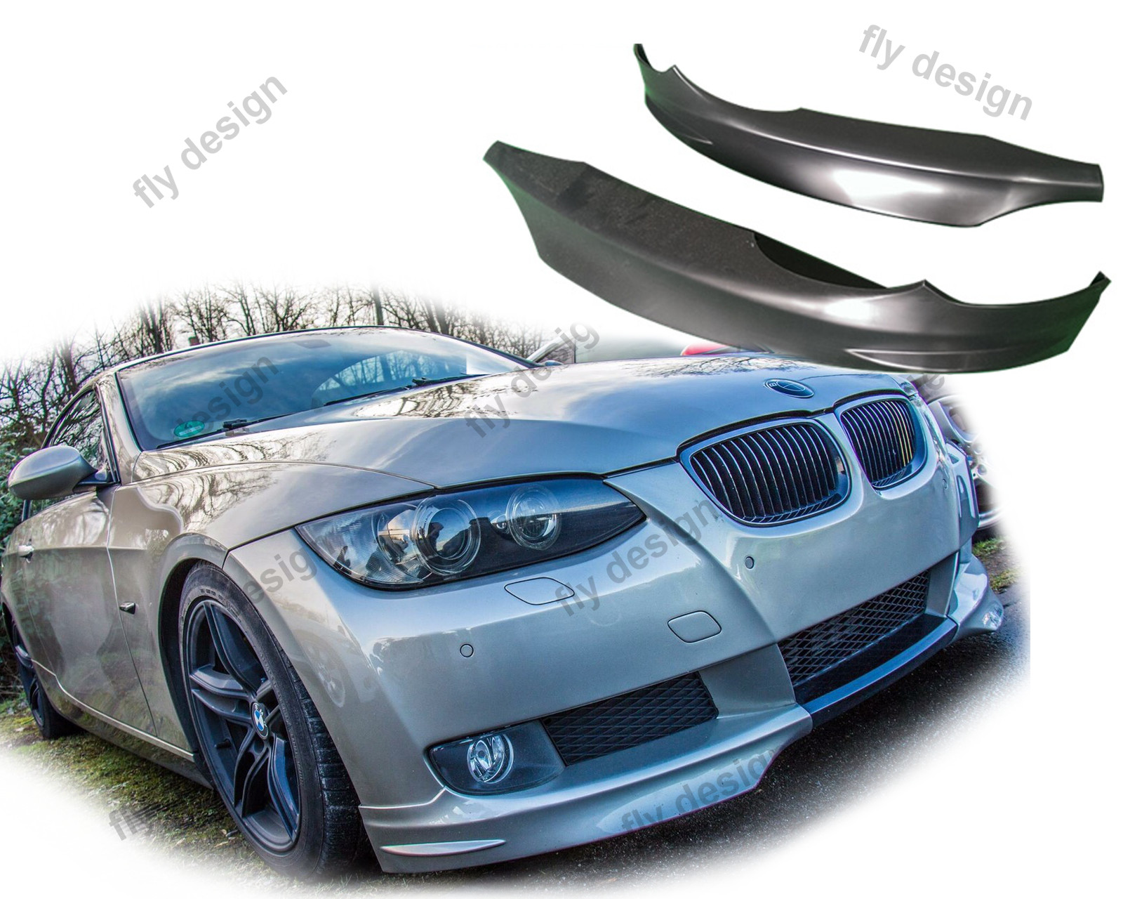 Fits BMW E92 Coupe, Front Spoiler Front Splitter Diffuser Flap Flip Front
