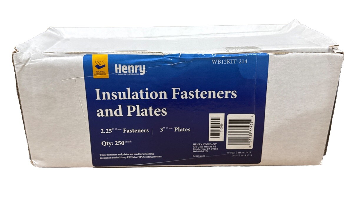 Insulation Fasteners and Plates 2.25in Fasteners/3in Plates (250pcs)