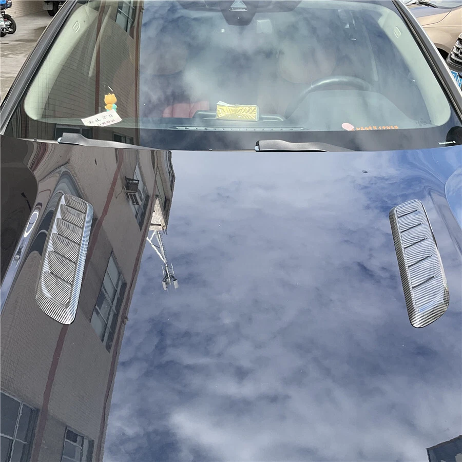 Kit de cuchara de ventilación para capó de coche cubierta de admisión de flujo de aire accesorio de capó delantero decorativo Foto 4 de 4