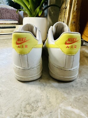 Nike Air Force 1 White Light Citron Size 8 315115-160 Women | eBay