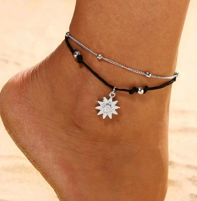 Boho Anklet Bracelet Stylish sun Beads Anklet Bracelet Beach Ladies Jewelry 82