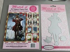 New - Debbi Moore Match It Mad Hatter Journey to Wonderland Metal Die  A5 Pad