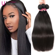 UNice Brazilian Straight 3 Bundles Human Hair Extensions Virgin Hair Weaves Weft