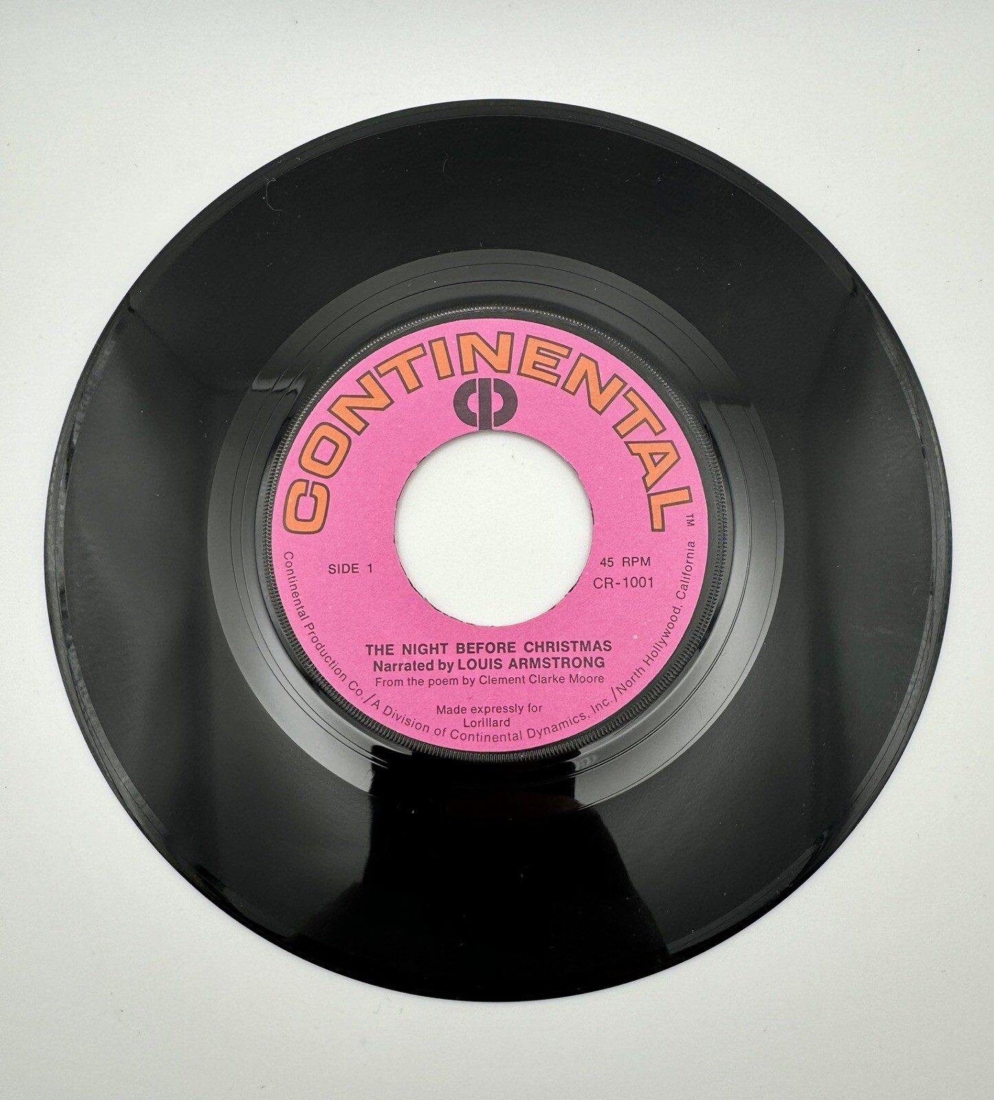 New Louis Armstrong Night Before Christmas 45 7" Vinyl Record JAZZ 1971  Trumpet