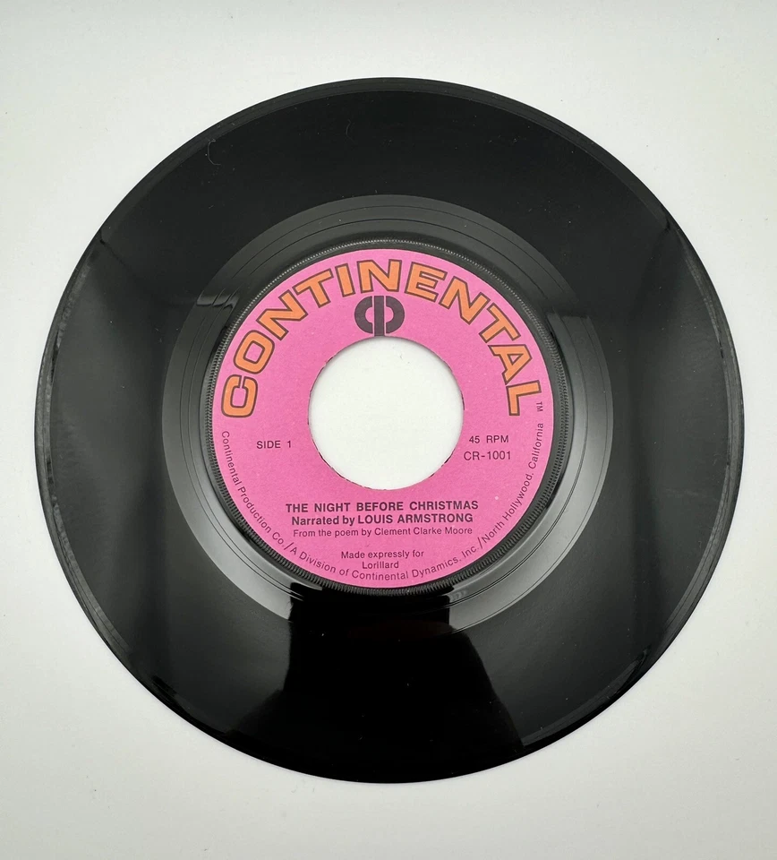 New Louis Armstrong Night Before Christmas 45 7" Vinyl Record JAZZ 1971 Trumpet - Image 3 of 4