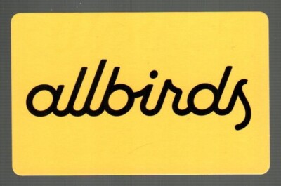 ALLBIRDS Classic Logo Black on Yellow 2023 Gift Card $0